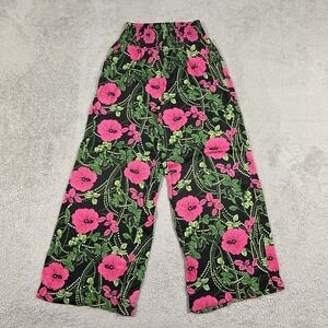 Maeve Pants Womens XXS The Saria Floral Wide Leg Viscose Pull On Relaxed